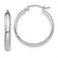 thumbnail image 1 of 14K White Gold Hoop Earrings, 1 of 4