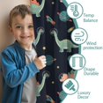 thumbnail image 3 of Blackout Kids Curtains,Dark Blue Dinosaurs Space Pattern Childrens Insulated Curtains Set Of 2,Bedroom Essentials,Toddler Room Decor 52"x63", 3 of 5