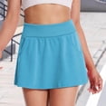 thumbnail image 4 of Skirts for Women Elastic High Waisted Tennis Skirt with 2 Pockets Athletic Golf Workout Sports Shorts Womens Flowy Athletic Workout Skirts, 4 of 4