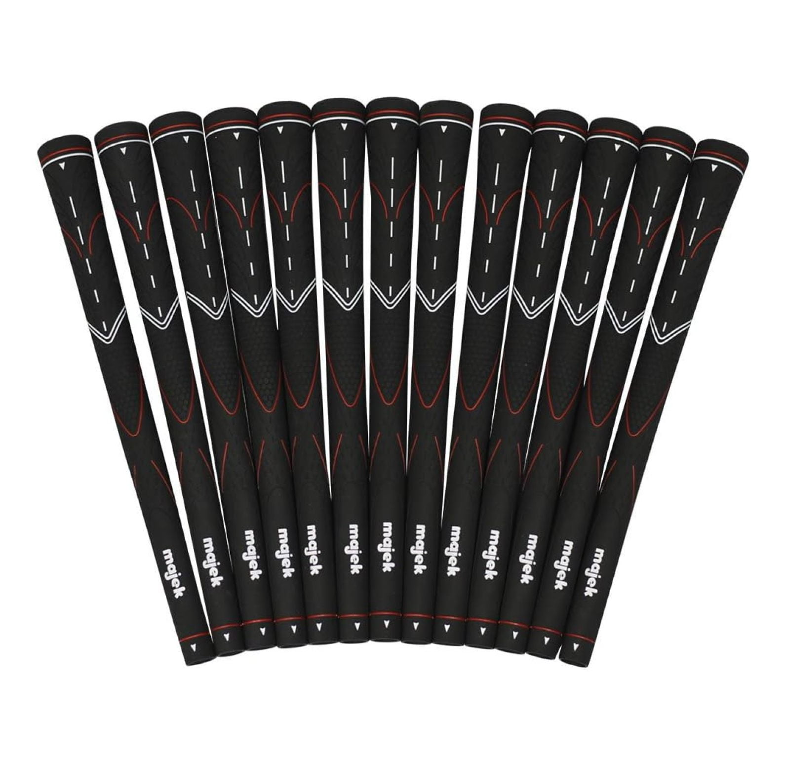 13 Majek Men's Tour Pro Black Midsize Golf Grips