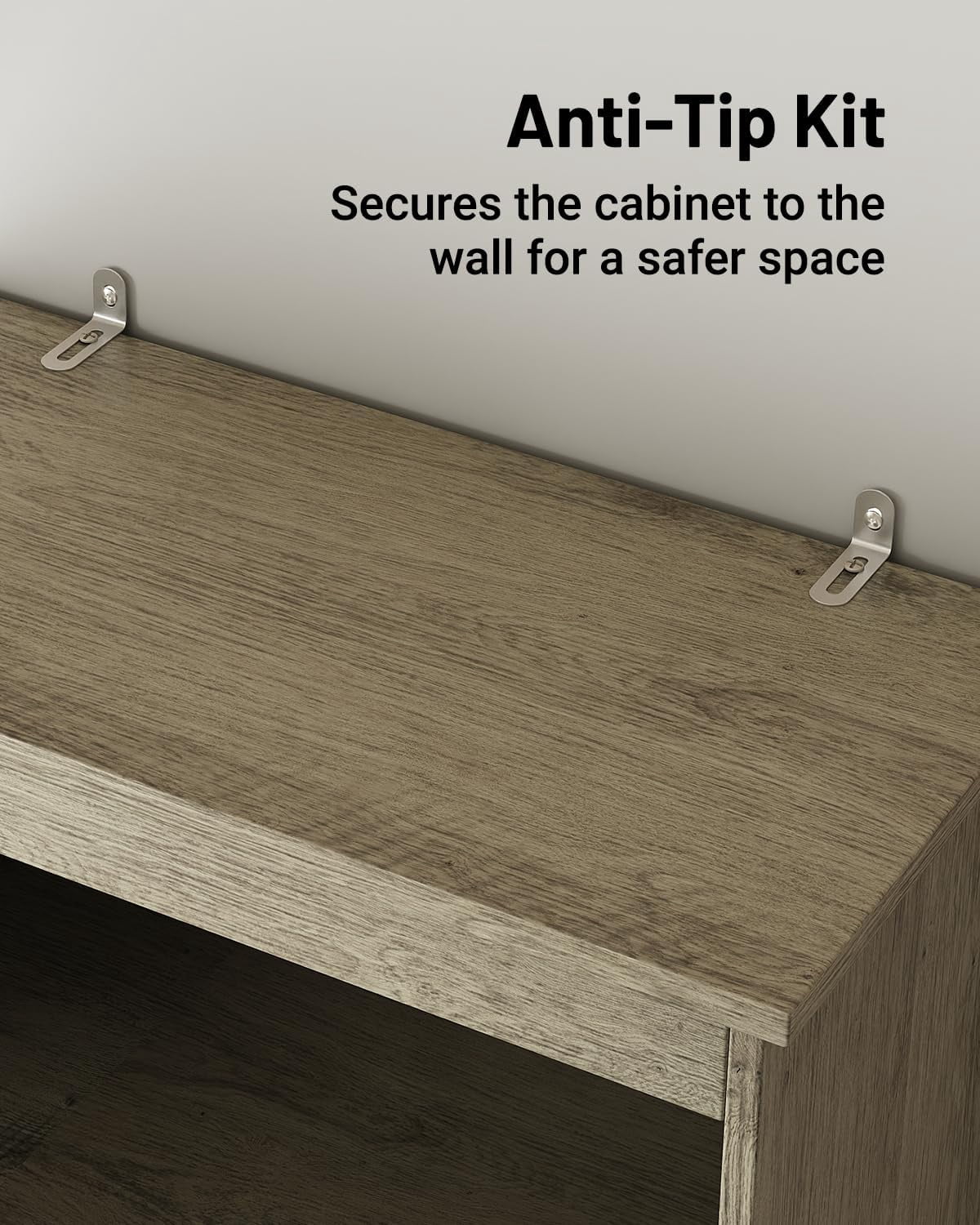 NEGYLIM 72" Tall Bathroom Storage Cabinet, Freestanding Cabinet with Adjustable Shelves, Large Bathroom Pantry Cabinet with 2 Drawers for Living Room, Kitchen, Dining Room, Office, Grey