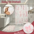 thumbnail image 4 of Dznils Pink Bow Shower Curtain and Rug Sets, 16pc Modern Fabric Bathroom Curtain Sets, 72" x 72", 4 of 11