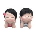 thumbnail image 7 of Esaierr Car Romantic Gift Cake Ornament Resin Couples Dolls Kiss Ornament Resin Ornaments 5.5x2.2in, 7 of 7