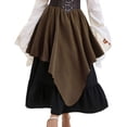 thumbnail image 2 of Bovxnpu Women Skirt Women's Medieval Corset High Waist Asymmetric Skirt Renaissance Role Play Skirt Halloween Party Witch Costumes Beach Vacation Summer Outfits, 2 of 6
