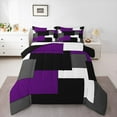 thumbnail image 1 of Erosebridal Rectangle Geometry Bedding Comforter Set, Abstract Checkered Bedding Sets with Comforter, Chic Minimalst Reversible Down Comforter, Microfiber Bedroom Decoration, 2pcs, 1 of 8