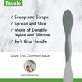 thumbnail image 3 of Tovolo Scoop and Spread Large Dual End Charcoal Gray and Viva Magenta Silicone Sandwich Spreader Tool with Nylon Handle, BPA Free Dishwasher Safe Silicone and Nylon Tool for Spreading and Scooping, 3 of 6