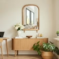 thumbnail image 2 of LuxenHome Horizon Arch Wooden 23.6" W x 39.6" H Wall Mirror with Legs, 2 of 11