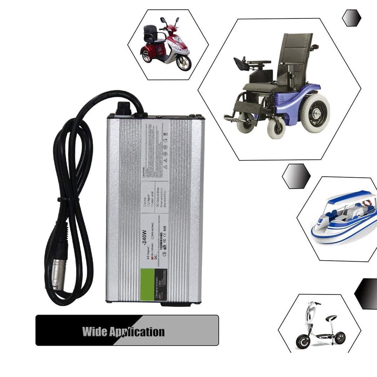 Electric Bike Charger 54.6 V 4A Suitable For 48 V Lithium Battery, Electric Bike