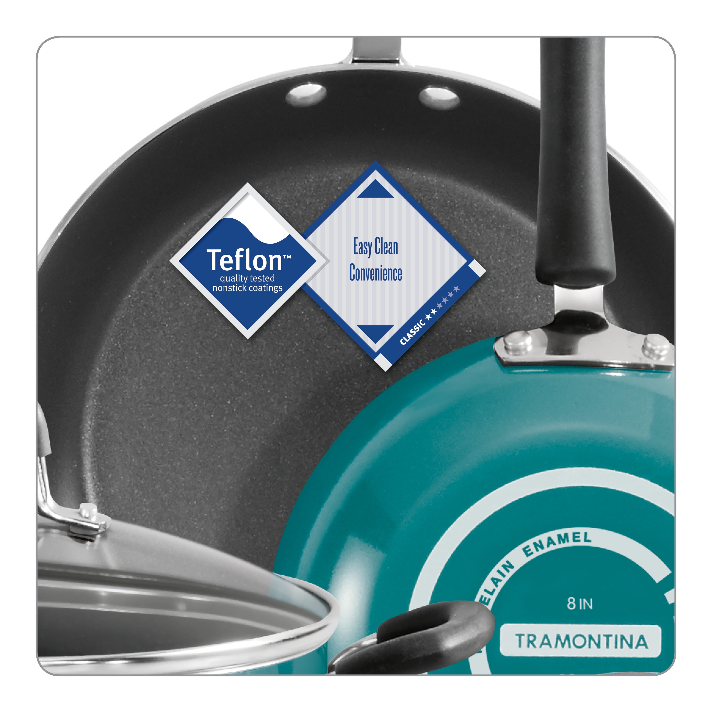 Tramontina Fiora 4.25 Qt Multipurpose Ceramic Non-Stick 5-Piece Cookware Set
