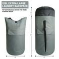 thumbnail image 4 of Caroeas Extra Large 125L Laundry Bag with Strong Adjustable Shoulder Straps, Laundry Backpack with Drawstring Closure, Laundromat Bag for Travel, College, Laundromat and Apartment, Dark Gray, 4 of 8
