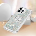 thumbnail image 4 of Liquid Quicksand Case for iPhone 16 Pro Max 6.9" with Diamond Kickstand, Soft TPU Luxury Fun Glitter Sparkle Flowing Clear Bling Cover Case for Apple iPhone 16 Pro Max. -Silver, 4 of 14