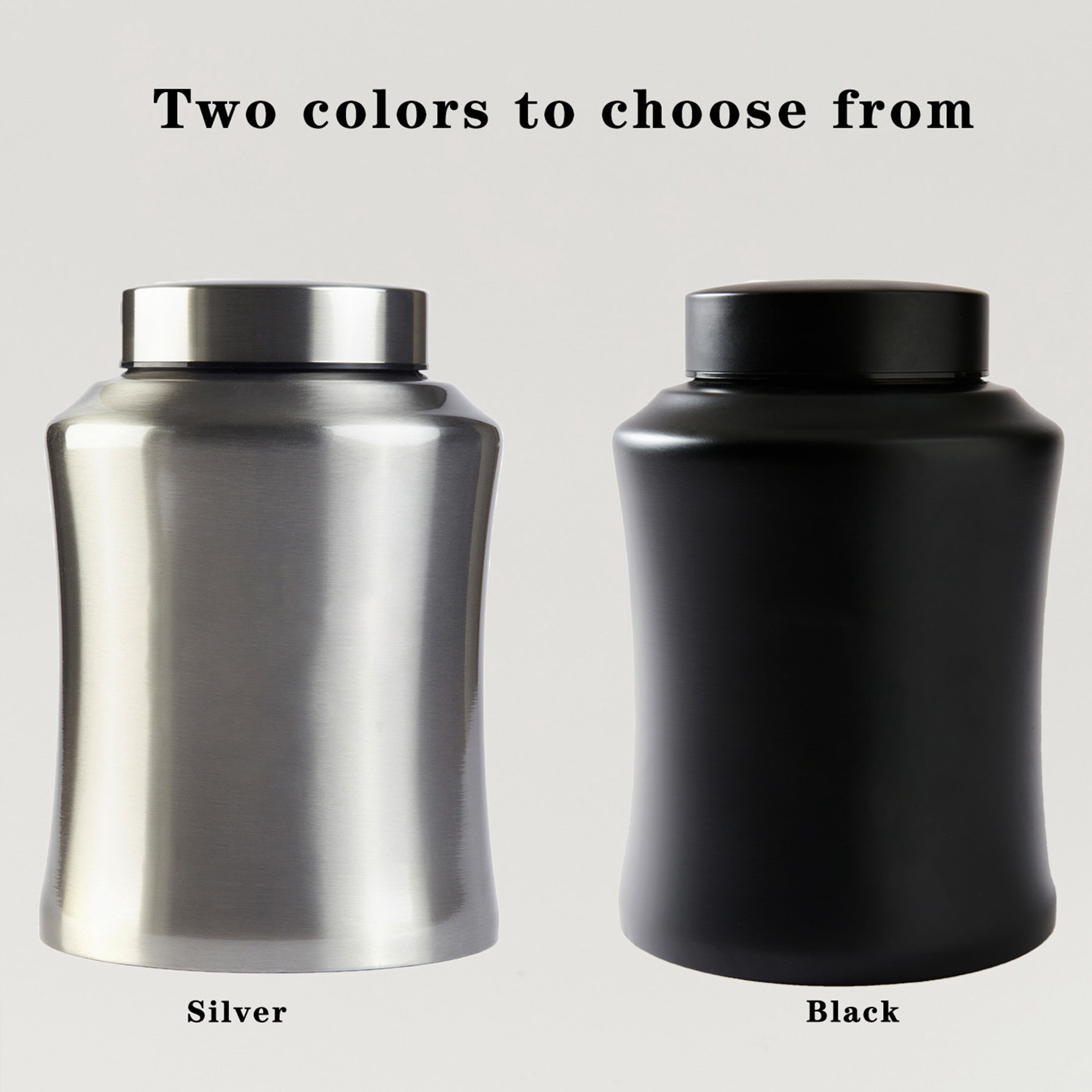 Urn for Ashes Adult Male/Female Black Large Cremation Urns for Man/Women Human Remains Ashes Stainless Steel Keepsake
