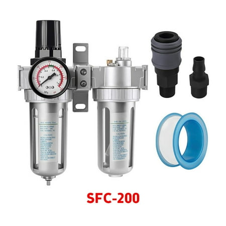 

1/2 1/4 3/8 Oil Water Separator Filter Regulator Trap Tool Compressor Gauge