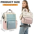 thumbnail image 4 of Lovevook Laptop Bag 15.6",Women Work Computer Bag Teacher Nurse Backpack Purse with USB,Waterproof Travel Backpack College Bookbag(Beige-Pink), 4 of 7