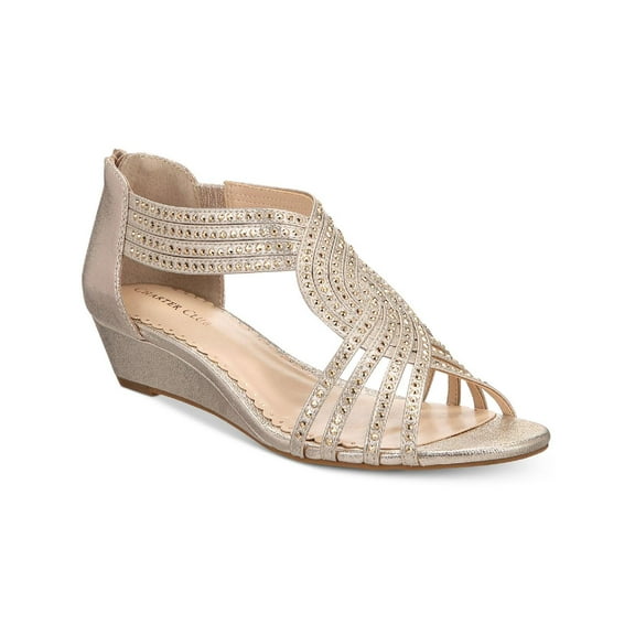 Charter Club Womens Ginifur Padded Insole Wedge Sandals