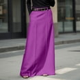 thumbnail image 2 of Arlun Women's Maxi Skirts Elegant High Waist H Line Long Straight Long Skirts Casual Solid Color Simple Stylish Floor Pencil Skirt with Pockets Purple XL, 2 of 4
