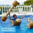 thumbnail image 4 of FlyFlise 2 Pack Inflatable Raft Pool Games for Kids Ages 8-12 & Adults - Joust Game Inflatable Pool Floats Kids, Pool Toys for Adults and Family - Pool Floaties Toys Water Ride On Battle Logs, 4 of 6
