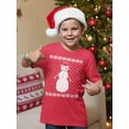 thumbnail image 2 of Old Glory Youth Big Snowman Ugly Christmas Sweater Short Sleeve T Shirt, 2 of 6