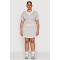 thumbnail image 2 of Womens Plus Size Daisy Varsity Stripe Pleated Skort, 2 of 5
