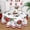 Christmas Ribbon, variant on 60 Inch Round Christmas Tablecloth, Washable Premium Fabric Xmas Table Cloth Poinsettia Flowers and Bell Tablecloths, Waterproof Dining Table Cover for Kitchen Party Picnic Dinner Decor