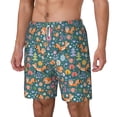 thumbnail image 2 of Balery Foxes and Birds in Forest Mens Swim Trunks Swim Shorts for Men Quick Dry Inseam Beach Shorts with Compression Liner Pocket-3X-Large, 2 of 9