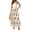Floral Apricot Black, variant on Summer Dresses for Women Floral Patchwork Strapless Tube Long Flowy Dress Beach Vacation Clothes