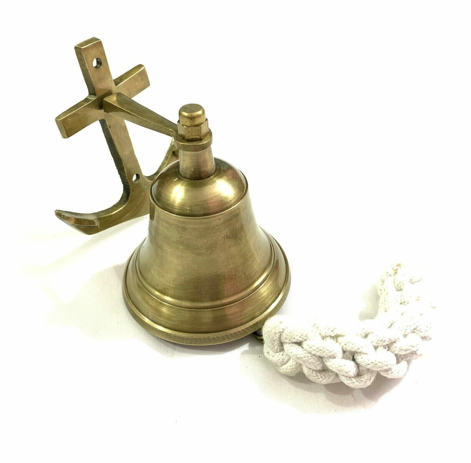 Antique Brass Ship Decor Bell Nautical Wall Hanging Door Bell Wall Mount Bell