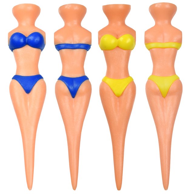 10 Piezas Camisetas de Golf Divertidas Camisetas de Golf Lady Bikini Girl, Tees de Golf Pin-Up de Plástico de 76 mm (3 Pulgadas), Camisetas de Golf para Mujer para el Hogar para Entrenar Accesorios de Golf Colores Aleatorios Rojo Verde