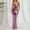Pink, variant on Sleeveless Backless Maxi Dress Women's Shiny Spaghetti Strap Bodycon Maxi Dresses (Rose Gold S)