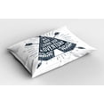 thumbnail image 2 of Ambesonne Adventure Pillow Sham 2 Pack, Teepee with Arrows, 36"x20", Dark Petrol Blue White, 2 of 3