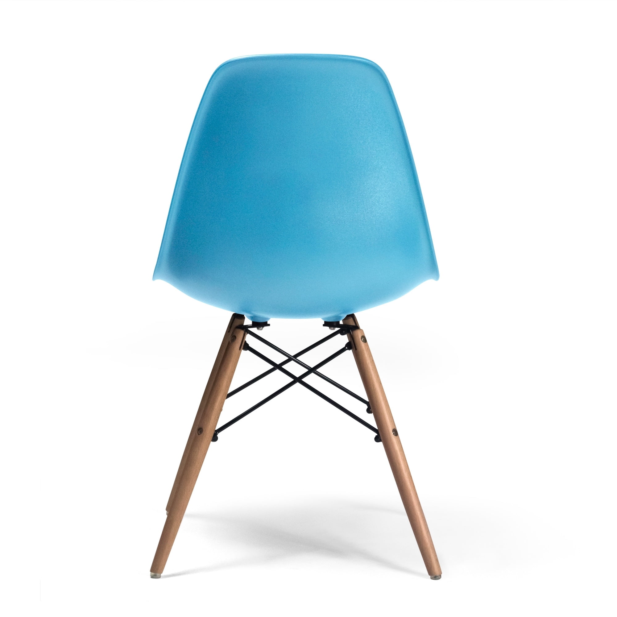 Paris-2 Side Chairs with Natural Legs (Set of 2) Blue
