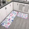 thumbnail image 2 of Pioneer Flower Floral Print Pattern Kitchen Rugs Sets Of 2,Anti Fatigue Kitchen Mat Rugs Non Slip Washable,Decorative Kitchen Floor Mats for Kitchen,Sink,Laundry,17"x30"+17"x47", 2 of 7