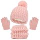 thumbnail image 5 of Gorro y guantes de lana de punto para niños, conjunto de lujo, gorros cálidos para niños, gorro para niñas, bufanda para el cuello, gorro para bebés, Invierno, 5 of 6