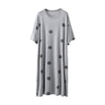 thumbnail image 3 of SROBPTY Womens Nightgowns Print Short Sleeve Crew Neck Sleepshirts, 3 of 5