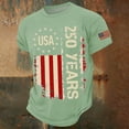 thumbnail image 2 of 250th Anniversary Usa Shirt Mens Shirts Short Sleeve 250 Years American Flag 250th Anniversary Usa T-Shirt Breathable Trendy America Pullover Streetwear, 2 of 5