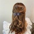 thumbnail image 3 of GTEYOIJN Rhinestone Flower Hair Clip Flexible Durable Design Women Hair Dovetail Clip Clip Hairband, 3 of 4