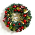 thumbnail image 2 of Gumesh Lifelike Christmas Wreath with Artificial Pine Cones & Berries, Frosted Greenery Front Door Decor, All-Weather Outdoor Holiday Decoration, 2 of 4