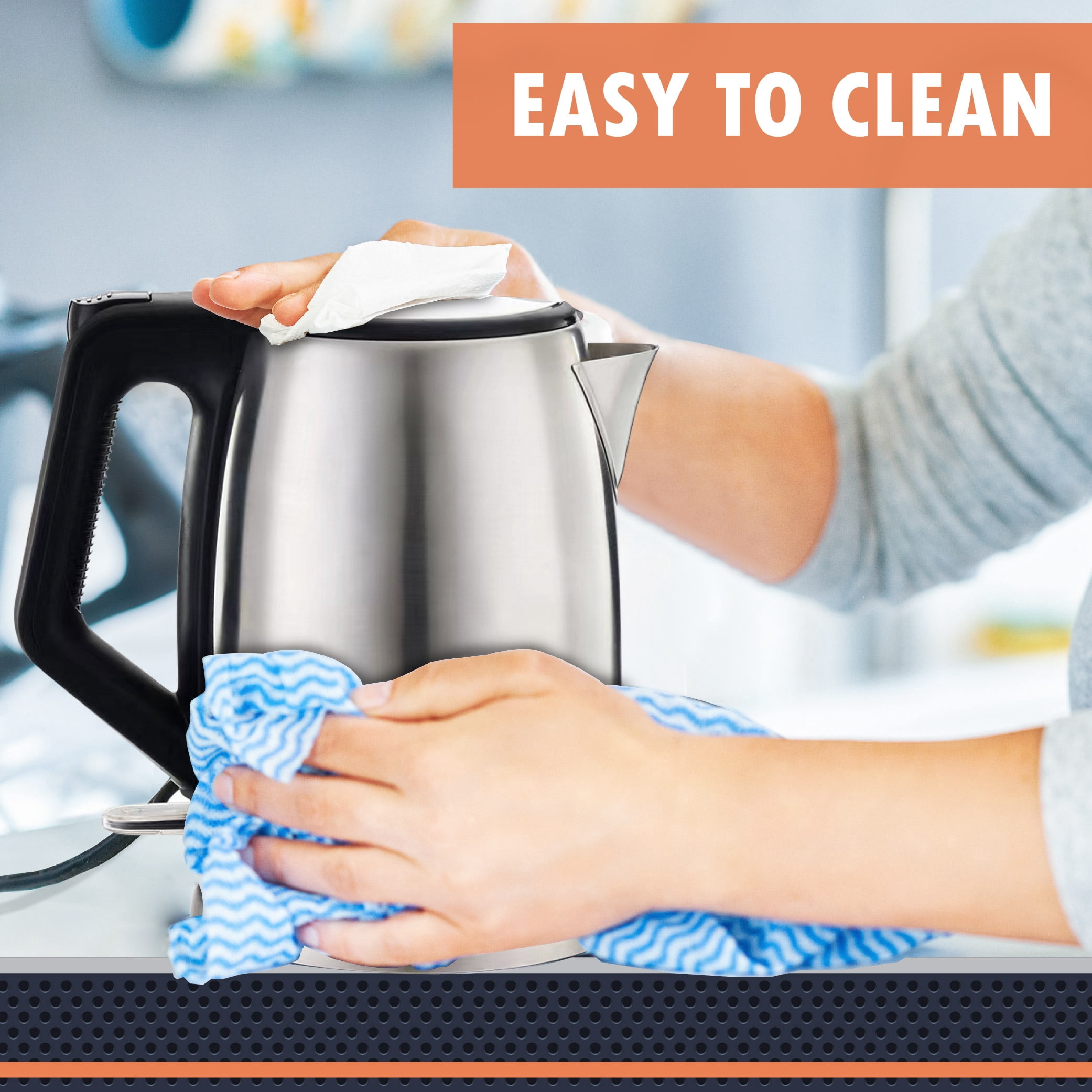 Newhouse 1200W 60-fl. oz. 1.7 L, Stainless Steel Electric Kettle NHEK-001, Electric Tea Pot for Boiling Water, Auto Shut Off Electric Tea Kettle, ETL Certified for Hospitality and Residential Use