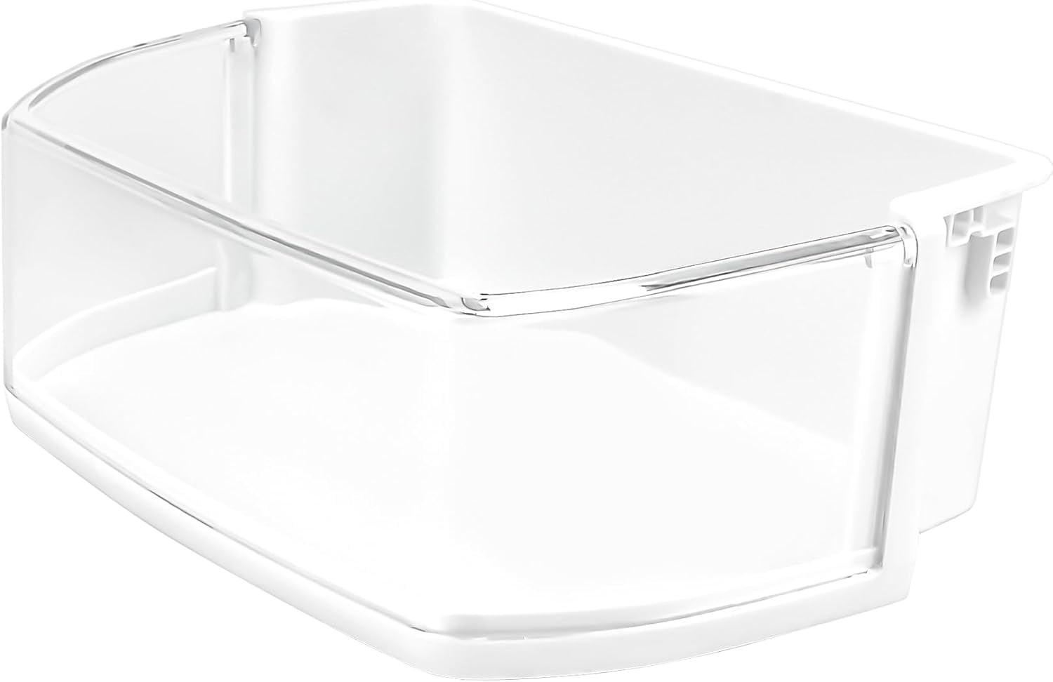 Refrigerator Door Shelf Bin Replacement, Clear Plastic Pull-Out Fridge Door Basket, Durable Storage for Bottles, Condiments, and Kitchen Essentials