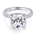 thumbnail image 2 of 5 Carat Moissanite Rings for Women D Color VVS1 925 Sterling Cushion Cut Moissanite Promise Ring Simulated Diamond Engagement Ring Lab Created Diamond Wedding Ring with Certificate, 2 of 6