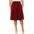 thumbnail image 4 of Women's Plus Size Casual High Waist Bow Tie Belted A Line Midi Knee Length Skirts, 4 of 6
