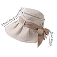 thumbnail image 2 of Women Bow‑Knot Bucket Hat Summer Wide Brim UV Protection Sun Hat Pleated Design Casual Outdoor Breathable Travel Fisherman Cap, 2 of 2
