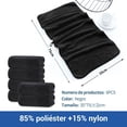 thumbnail image 2 of Juego de Toallas 6PCS Toalla de Mano Microfibra Suave Cómodo y Absorbente para Decoracion Toallas para Baño,Deportes,SPA,Cara(Negro), 2 of 7