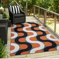 thumbnail image 2 of Linon Outdoor Washable Area Rug Collection, Orange and Pink, 5' x 7', 2 of 8