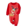 thumbnail image 4 of Meihuid Family Matching Christmas Pajamas Set Cotton Xmas Deer Holiday Pajamas Sleepwear Dad Mom Kids PJs, 4 of 9