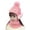 Pink, variant on Generic Kids Winter Beanie Hat Circle Scarf Set Warm Knitted Hat Fleece Lined Ski Skull Cap Neck Warmer for Boys Girls Winter Knitted Hood Scarf Coif Winter Kid Knit Hat Warm Hats
