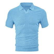 Men's Polo Shirts Slim Fit Short Polo T Shirt Casual Golf Shirt Classic Tee