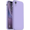 thumbnail image 1 of TEMOGU-Compatible with iPhone XR Case, Upgraded Liquid Silicone with [Flat Edges] [Camera Protection] [Soft Anti-Scratch Microfiber Lining] Phone Case for iPhone 10 XR 6.1 inch - Light Purple, 1 of 4