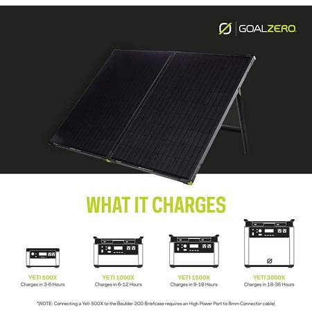 Goal Zero - Boulder 200 Solar Panel Briefcase - Black