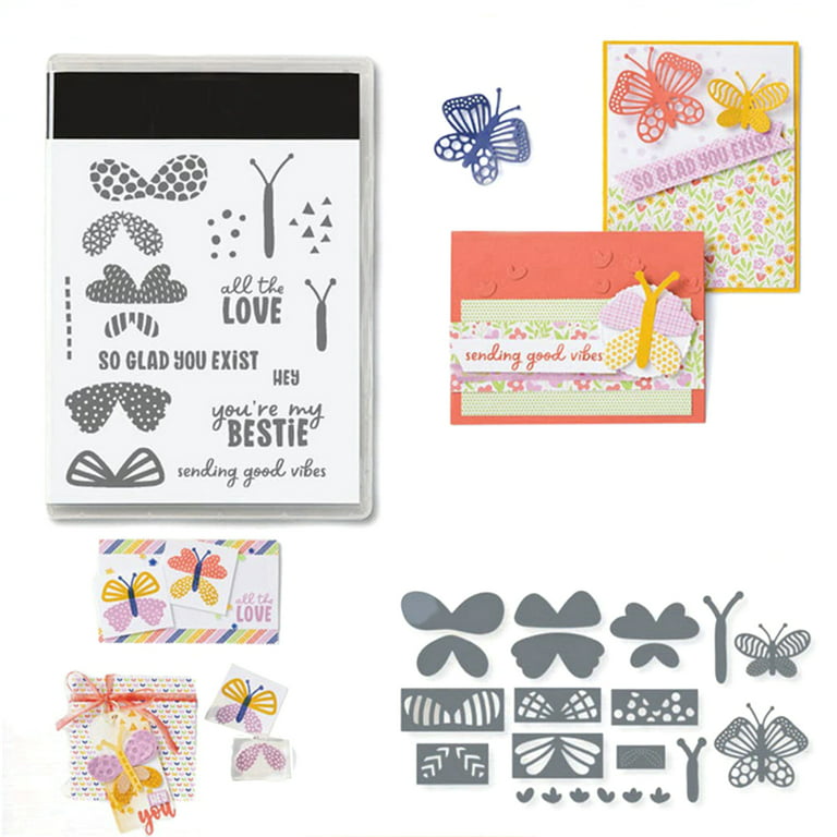 Stamps and Without Dies for Card Making,Flower Birds Multiple Styles Clear Stamps Cutting Dies,DIY Scrapbooking Arts Crafts Stamping Scrapbooking
